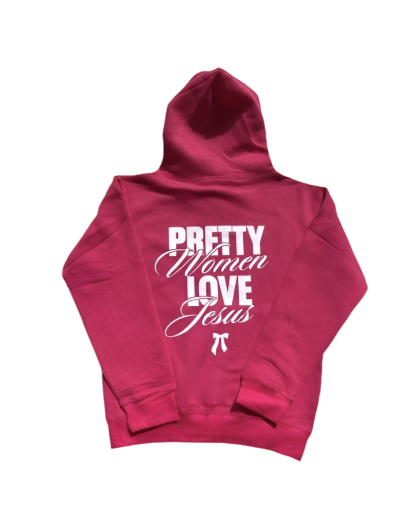 Pretty Women Love Jesus l Hot Pink Heavy Blend Hoodie