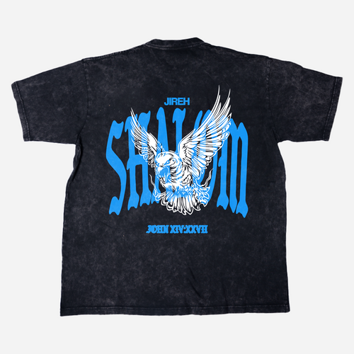 Jireh Shalom Dove - Heavyweight Washed Black Christian Tee – Jireh