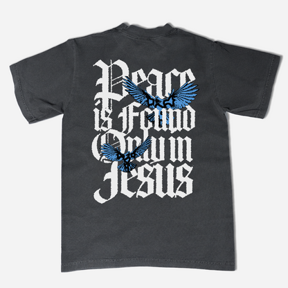 Peace is found only in Jesus l Oversized T-Shirt Gray