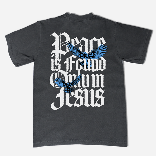 Peace is found only in Jesus l Oversized T-Shirt Gray