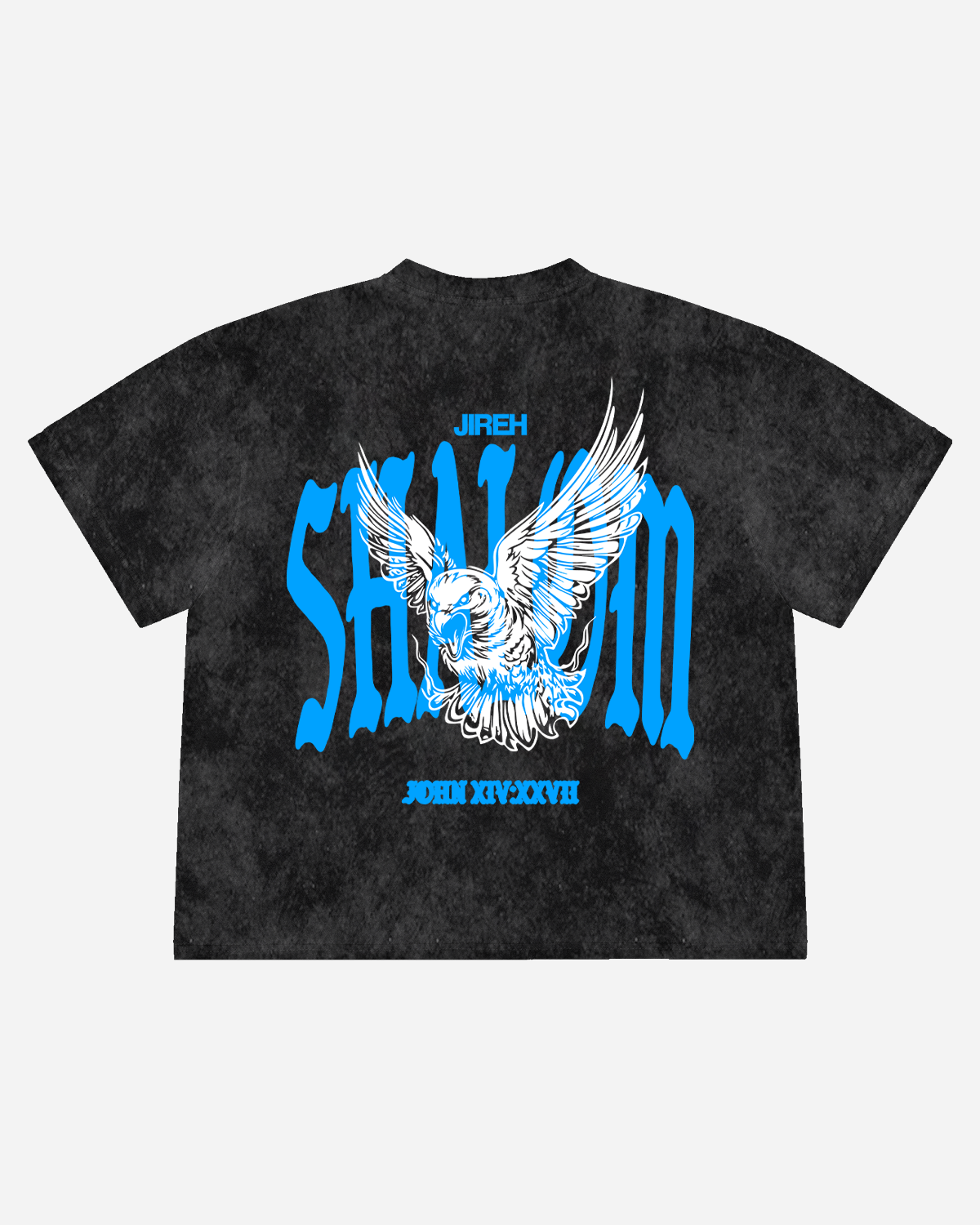 Jireh Shalom Dove - Heavyweight Washed Black Christian Tee – Jireh