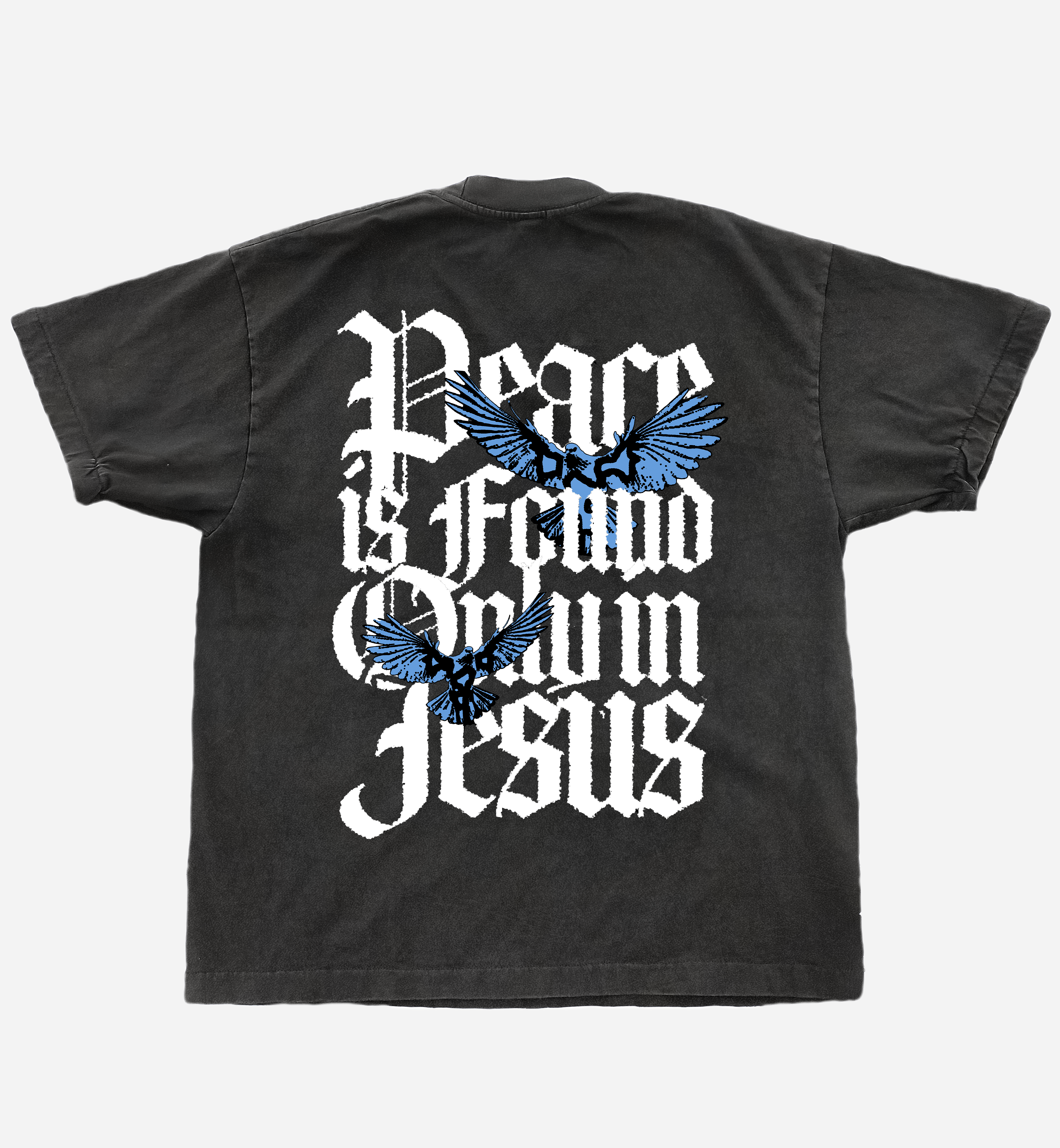 Peace is found only in Jesus l Oversized T-Shirt Gray