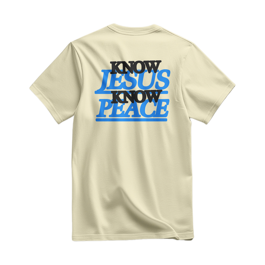 Know Jesus Know Peace l Oversized T-Shirt Cream