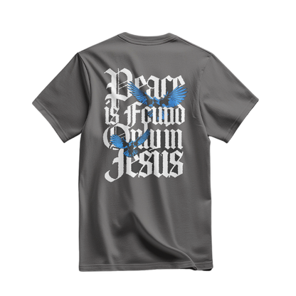 Peace is found only in Jesus l Oversized T-Shirt Gray