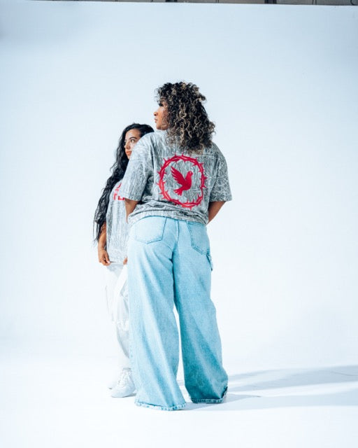 Jesus Peace Camo Heavyweight Cropped T-shirt pink